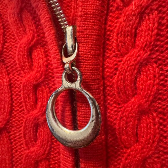 Sutton Studio 100% Cashmere Full Zip Cable-knit Sweater - Picture 4 of 5